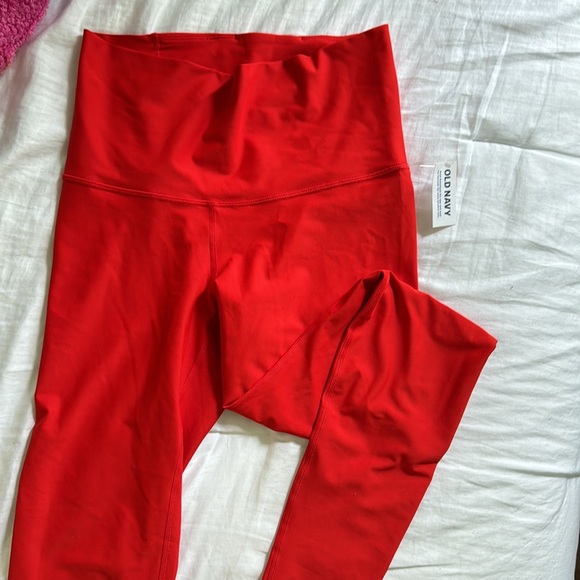 Bright red old navy leggings - Picture 3 of 3
